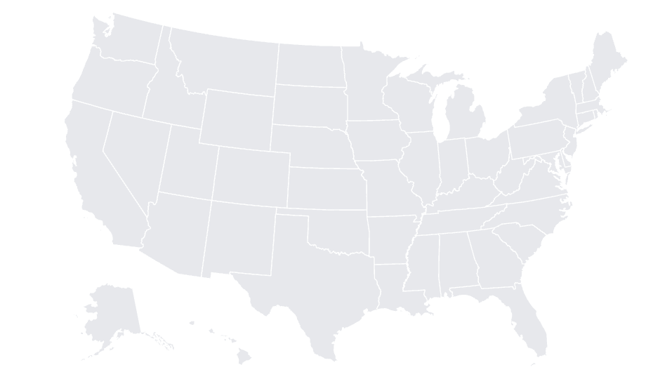 Nationwide provider coverage map